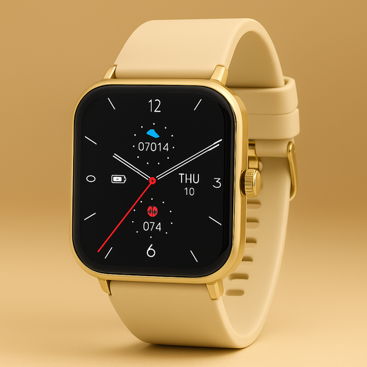 Montre connectée Tracker de fitness Bracelet en silicone doré