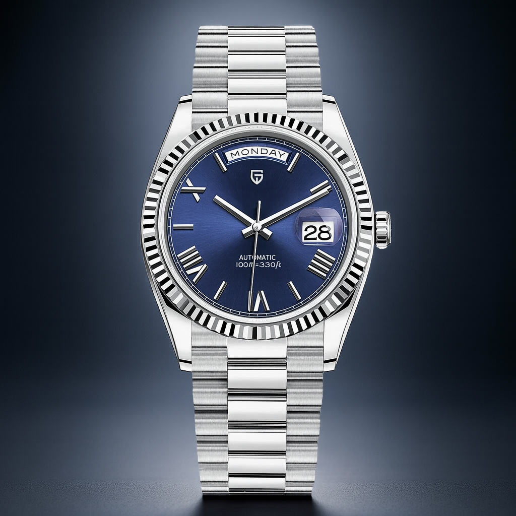 Herren Edelstahl Automatik-Uhr