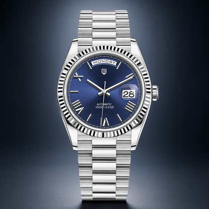 Herren Edelstahl Automatik-Uhr