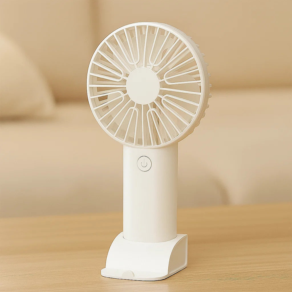 Tragbarer USB Mini Tischventilator mit Halterung
