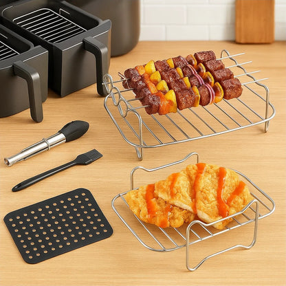 Air Fryer Accessories Set with BBQ Skewers