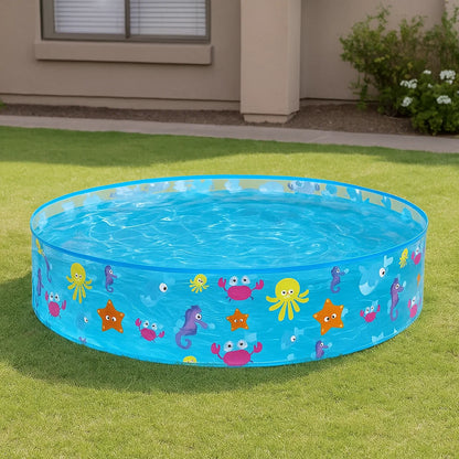 Piscine gonflable ronde pour enfants en PVC bleu mer