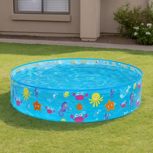Aufblasbarer Kinderpool Rund PVC Meerblau