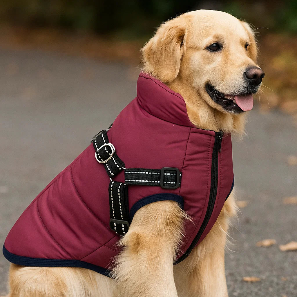 Harnais manteau pour chien pour les promenades d'hiver