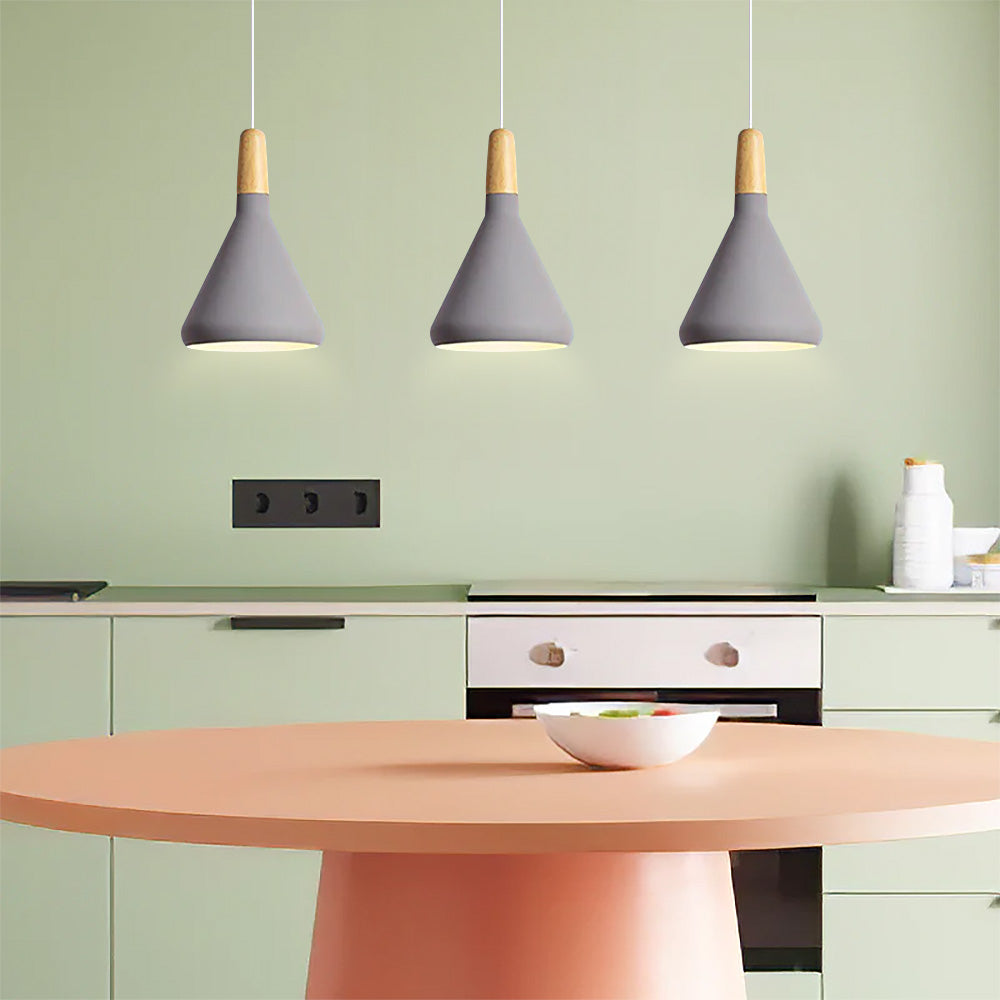 Nordic Macaron Inspired Wooden Pendant Light – Stylish and Creative Lighting Solution for Modern Interiors