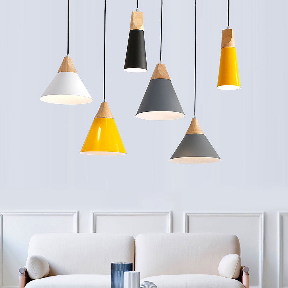 Nordic-Inspired Colourful Pendant Lights for Simple Dining Room Elegance and Style