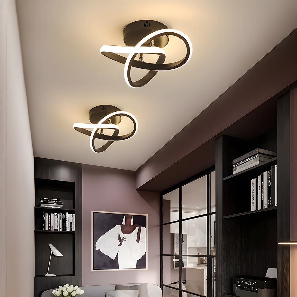 Sleek Modern Metal White LED Ceiling Light Fixture for Contemporary Home Illumination and Stylish Décor