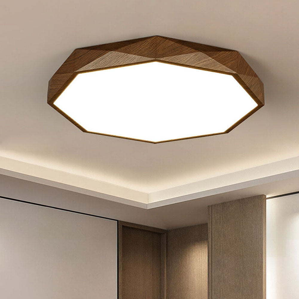 Brown Disc LED Ceiling Light for Bedroom - Sleek, Simple Design for Modern Interiors, Perfect Illumination for Any Space