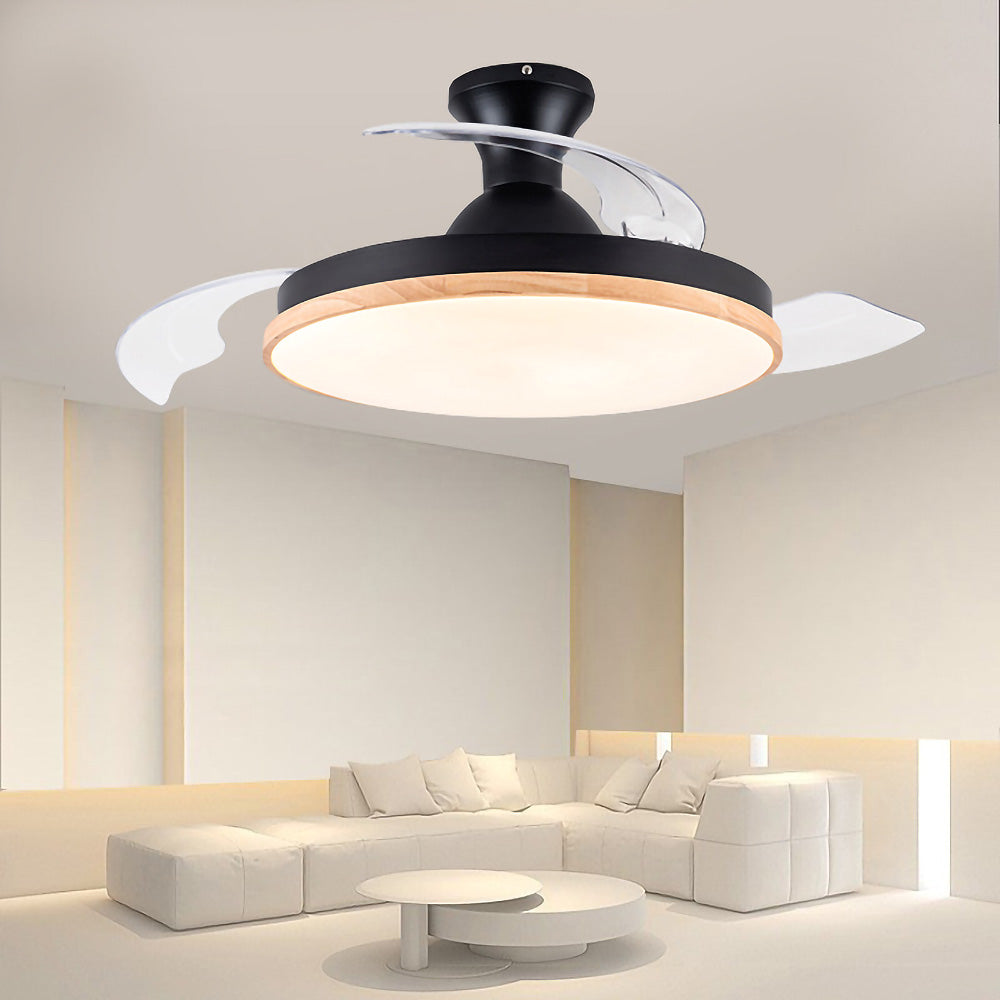 Sleek Low-Profile Bedroom Ceiling Fan with Integrated LED Light for Effortless Style and Comfort