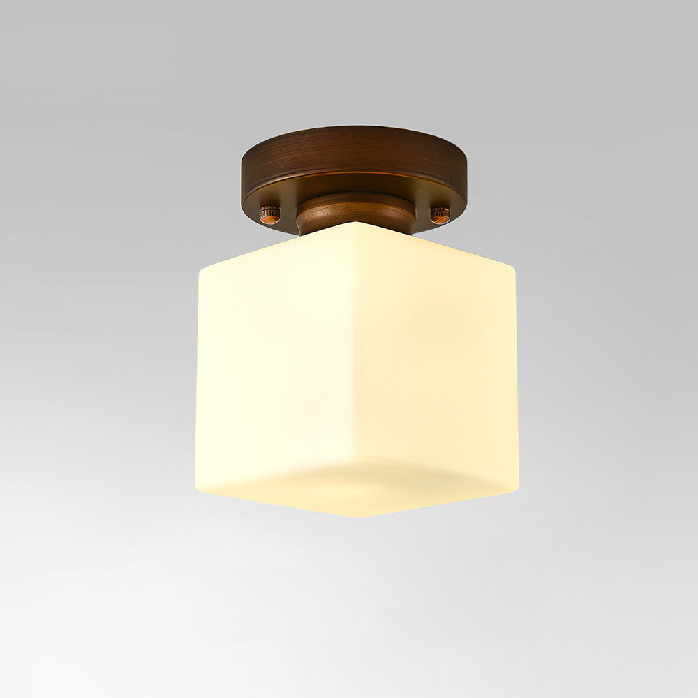 Elegant Minimalist White Semi-Flush Ceiling Light for Hallway - Modern Design, Soft Illumination, Perfect for Any Space