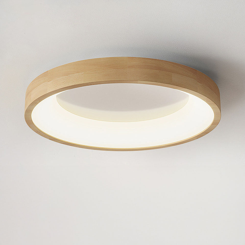 Minimalist Disc Wood LED Ceiling Light for Bedroom – Stylish and Modern Illumination for Contemporary Spaces