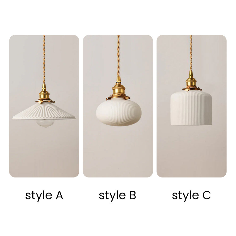 Sleek Minimalist White Ceramic Pendant Light for Elegant Home Décor and Ambient Illumination