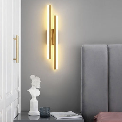 Aplique de pared LED de metal acrílico, accesorio de iluminación