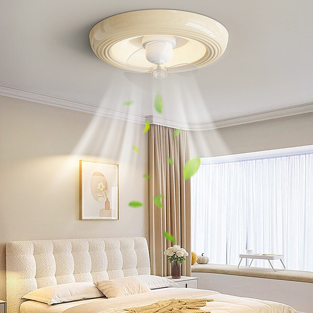 Elegant Macaron Style Bedroom Ceiling Fan with Integrated Light – Modern Design for Comfortable Living Spaces