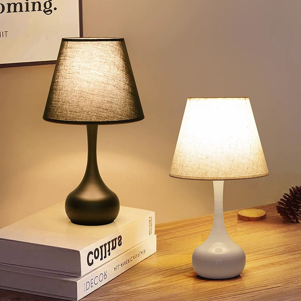 Elegant White Mini Fabric Table Lamp - Modern Design for Stylish Home Lighting - Perfect for Bedrooms, Living Rooms, and Offices