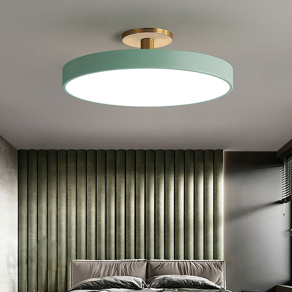 Sleek Simplicity Round Flush Mount Ceiling Light Fixture for Modern Home Interiors and Elegant Spaces