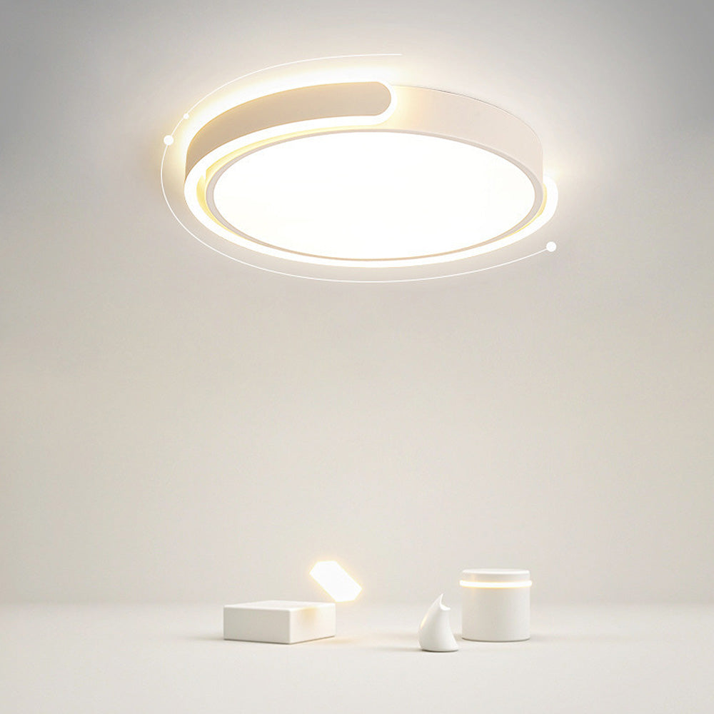 Sleek Minimalist Round Acrylic LED Ceiling Light for Modern Bedrooms - Stylish Illumination for Contemporary Spaces