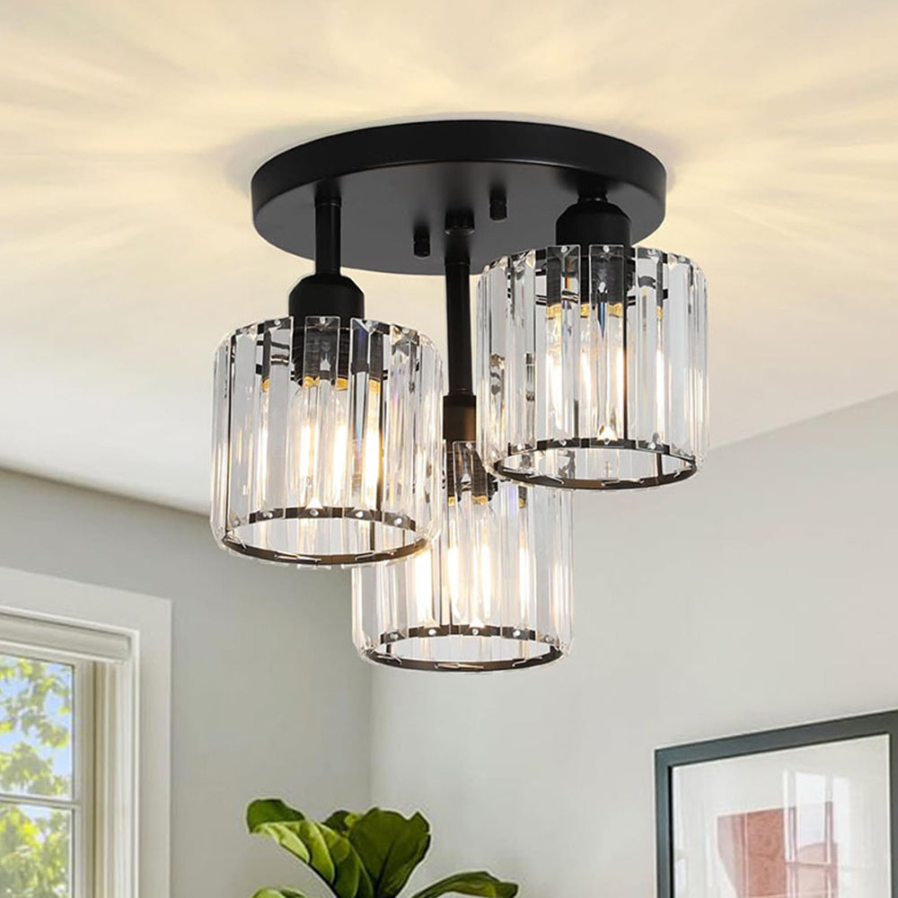 Elegant Modern Crystal Semi-Flush Ceiling Lights