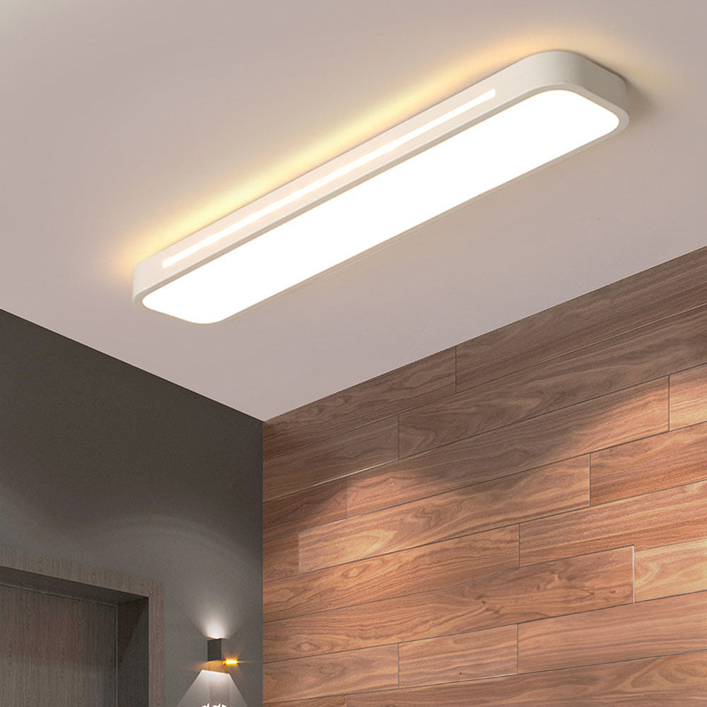 Nordic Minimalist Long LED Ceiling Light Fixture - Modern Design for Elegant Home Illumination and Stylish Ambiance