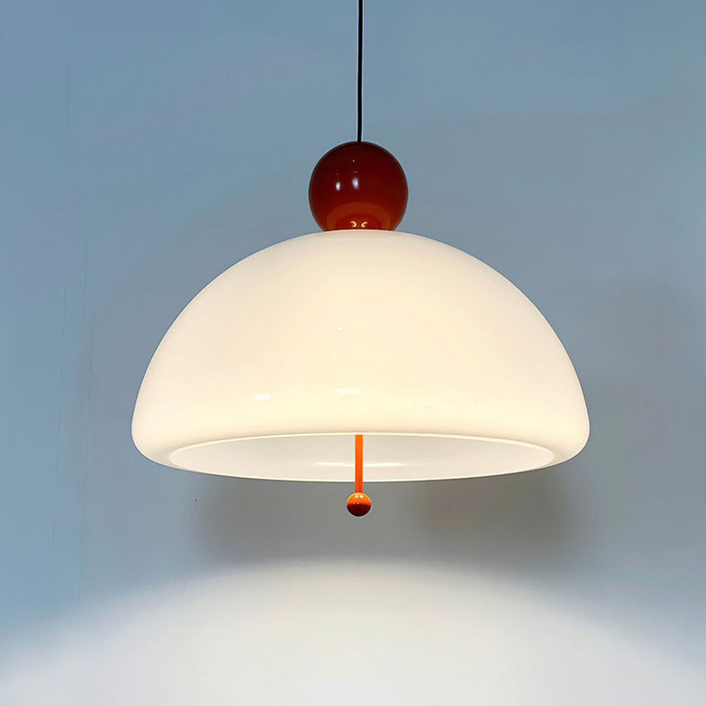 Modern Red Glass Pendant Light Fixture for Living Room - Stylish and Simple Design to Enhance Your Home Decor