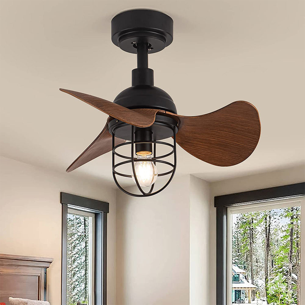 Charming Modern Dark Walnut Ceiling Fans with Integrated Lighting for Stylish Home Decor