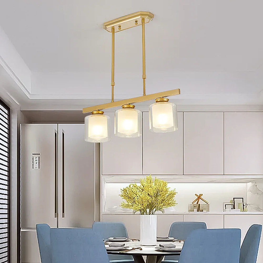 Modern Adjustable Height Glass Ceiling Lights for Stylish Kitchen Islands – Elegant Illumination Solutions