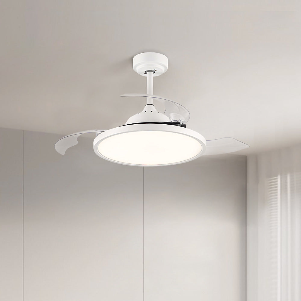 Sleek White Flush Ceiling Fan with Energy-Efficient LED Lights for Modern Home Décor and Optimal Air Circulation