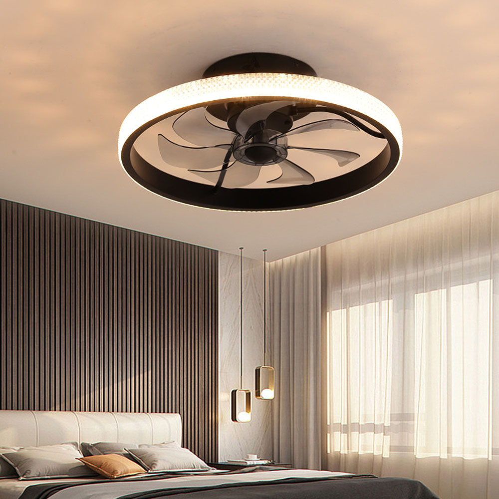 Modern Dimmable LED Ceiling Fan with Integrated Light – Stylish and Energy-Efficient Home Cooling Solution