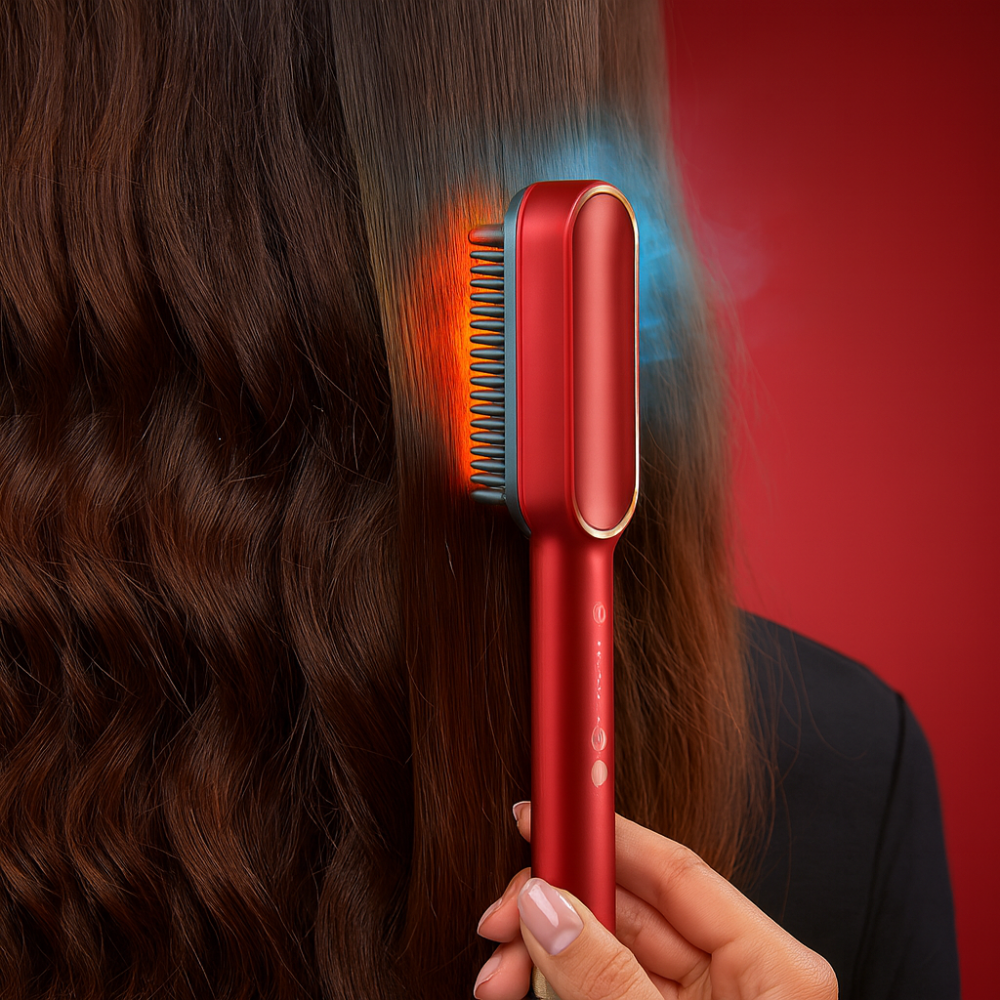 Hair Straightening Brush Ionic Styling Comb