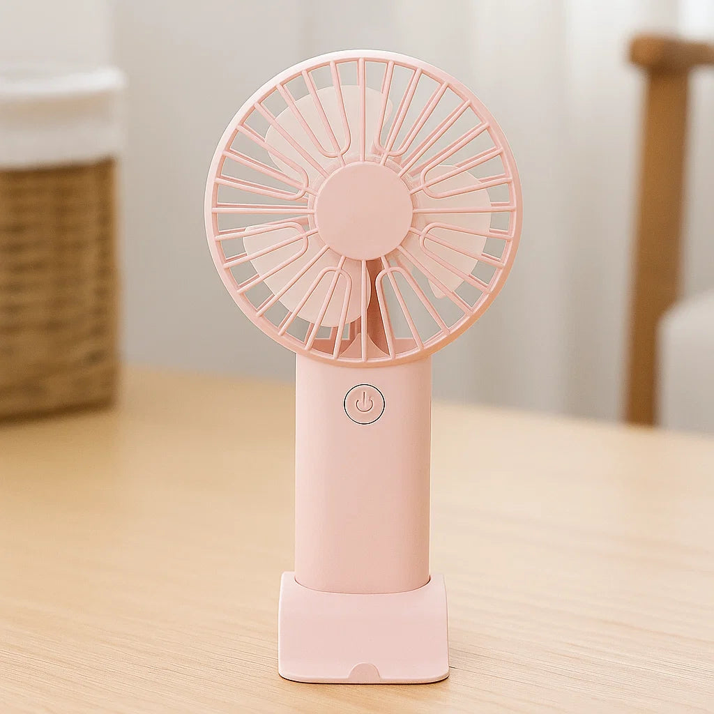 Tragbarer USB Mini Tischventilator mit Halterung