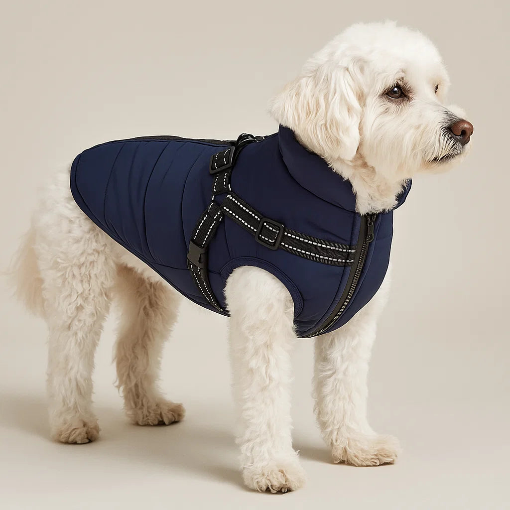 Harnais manteau pour chien pour les promenades d'hiver