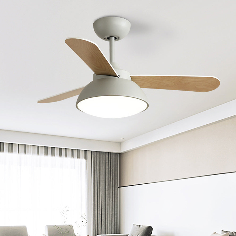 Nordic Modern Simple Flush Ceiling Fan with Integrated LED Lighting for Stylish Home Comfort and Energy Efficiency