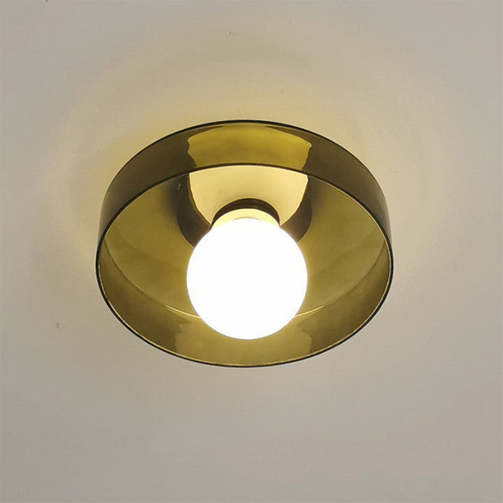 Ceiling Light Modern Round Glass Fixture