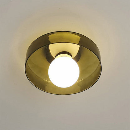 Ceiling Light Modern Round Glass Fixture