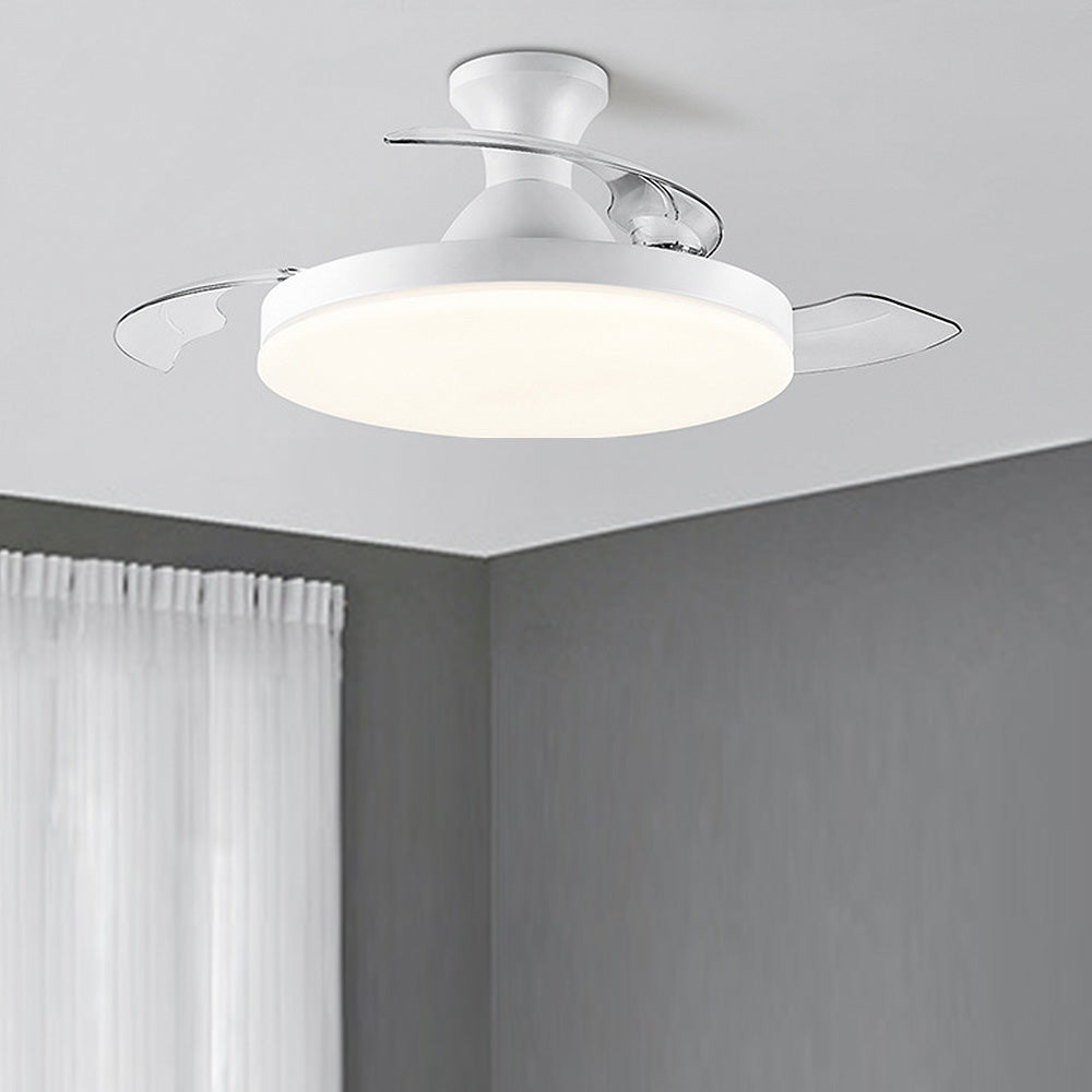 Sleek Low-Profile Bedroom Ceiling Fan with Integrated LED Light for Effortless Style and Comfort