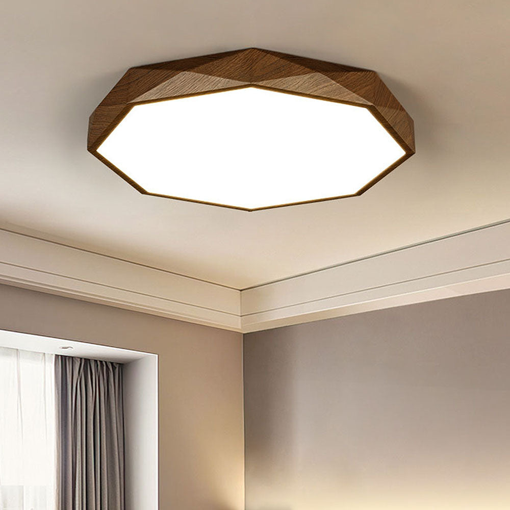 Brown Disc LED Ceiling Light for Bedroom - Sleek, Simple Design for Modern Interiors, Perfect Illumination for Any Space