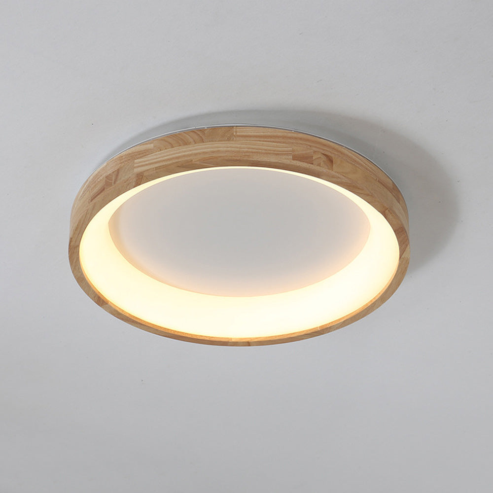 Minimalist Disc Wood LED Ceiling Light for Bedroom – Stylish and Modern Illumination for Contemporary Spaces