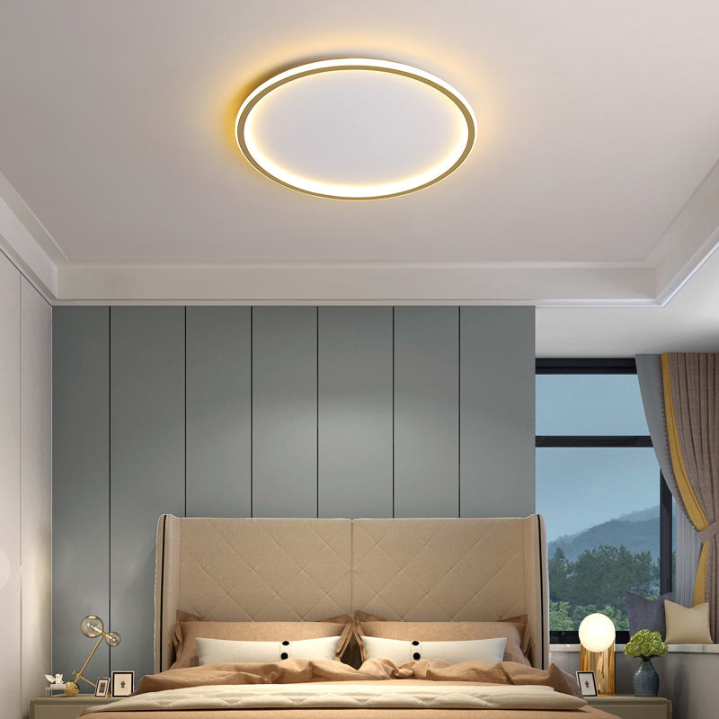 Nordic Style Round LED Ceiling Light Fixture - Modern Disc Design for Elegant Home Illumination and Energy Efficiency