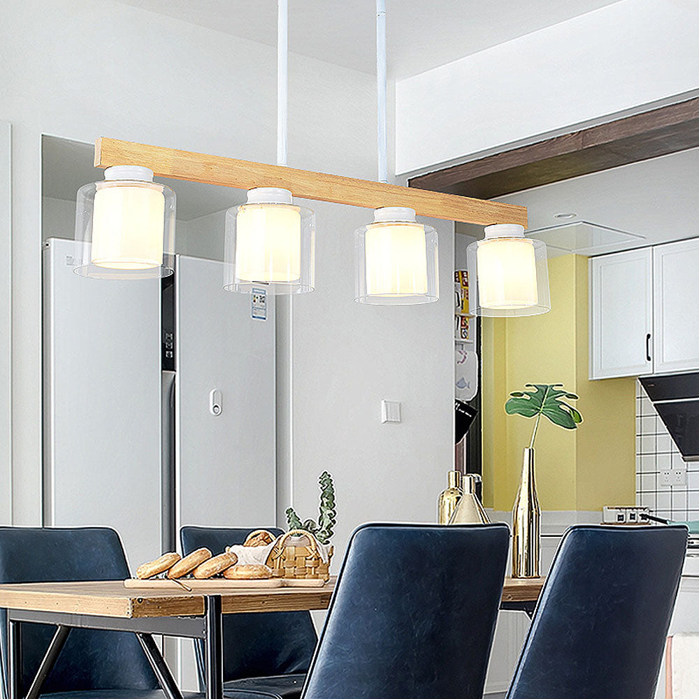 Nordic Wood Kitchen Bar Pendant Light – Stylish Scandinavian Design for Modern Kitchens and Dining Areas, Perfect Illumination Solution