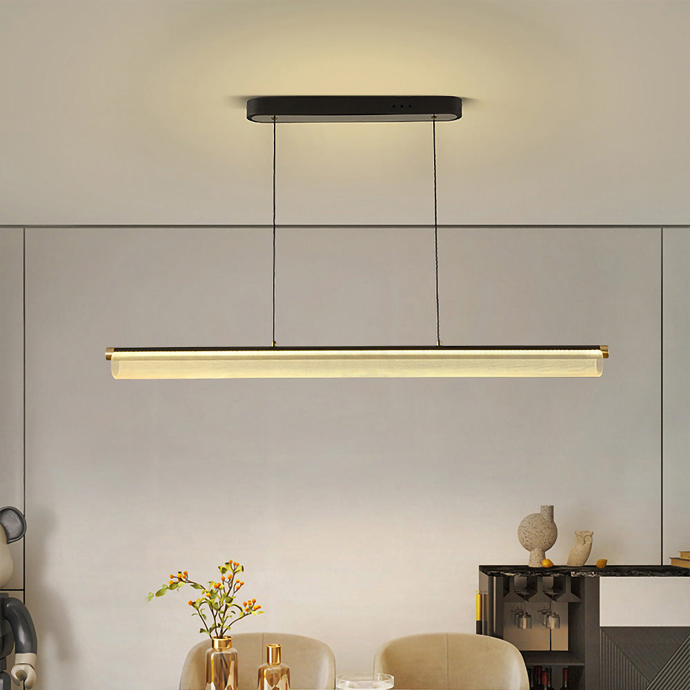 Nordic Modern Long LED Island Light Fixture for Contemporary Kitchen Spaces and Dining Areas