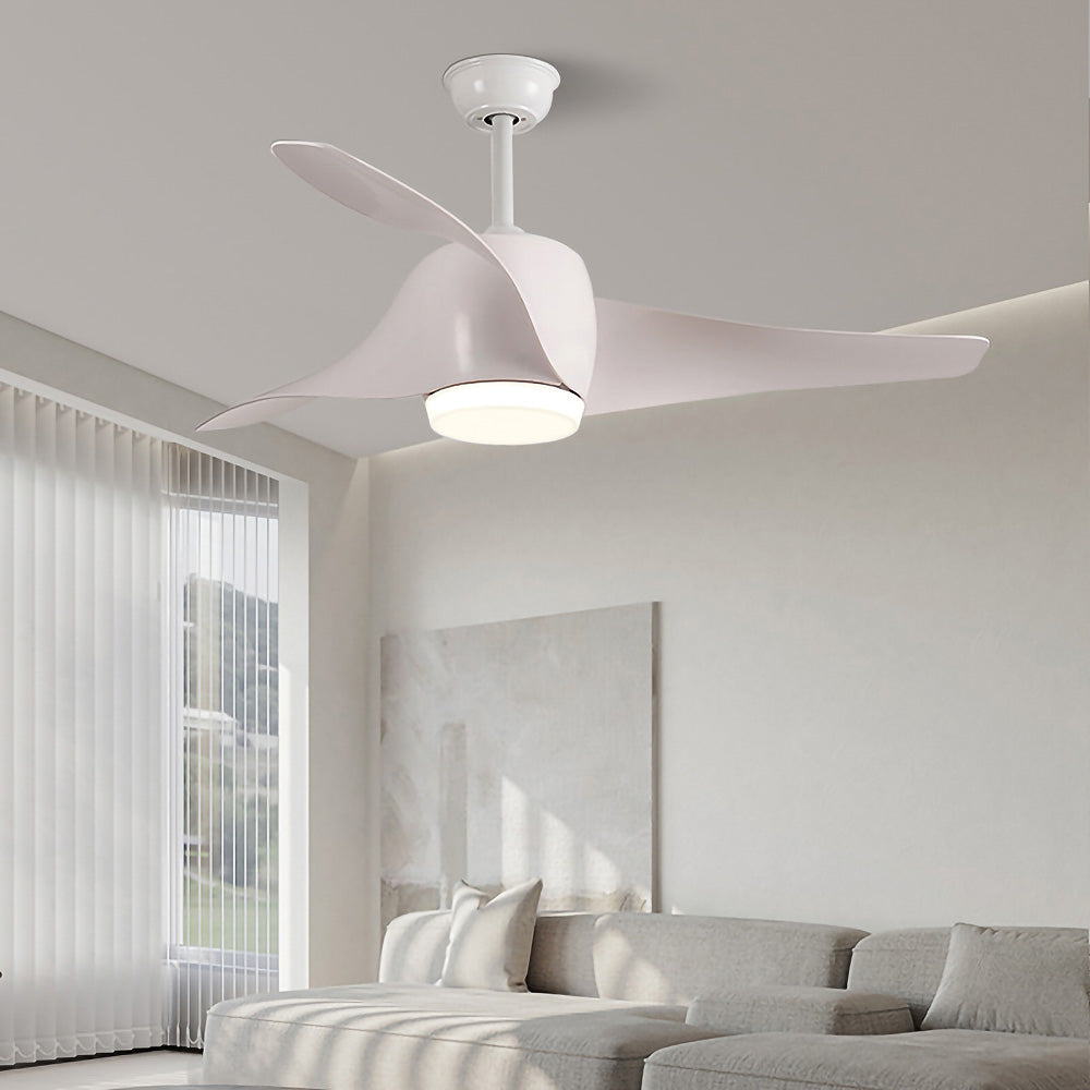 Wooden Flush Ceiling Fan with LED Light and Remote Control for Effortless Comfort and Style in Your Home