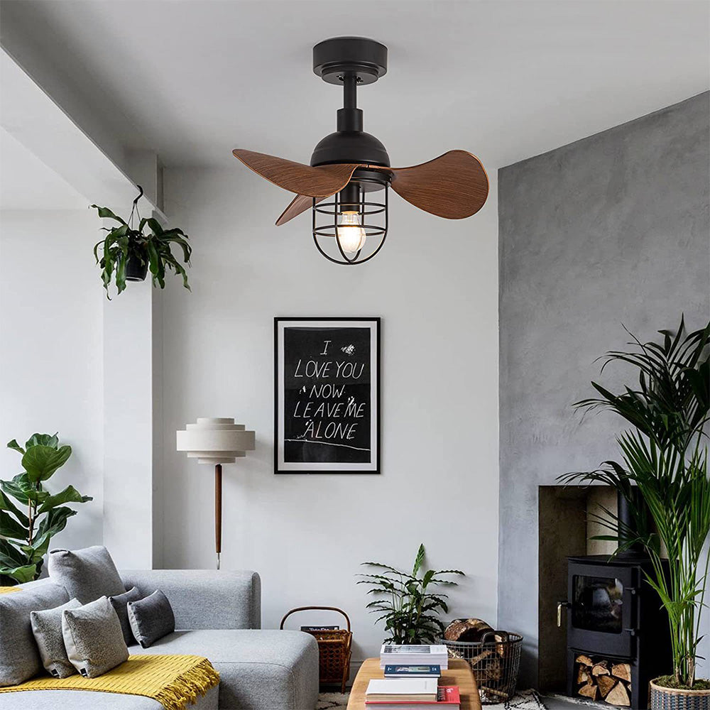 Charming Modern Dark Walnut Ceiling Fans with Integrated Lighting for Stylish Home Decor