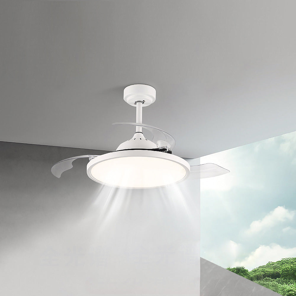 Sleek White Flush Ceiling Fan with Energy-Efficient LED Lights for Modern Home Décor and Optimal Air Circulation