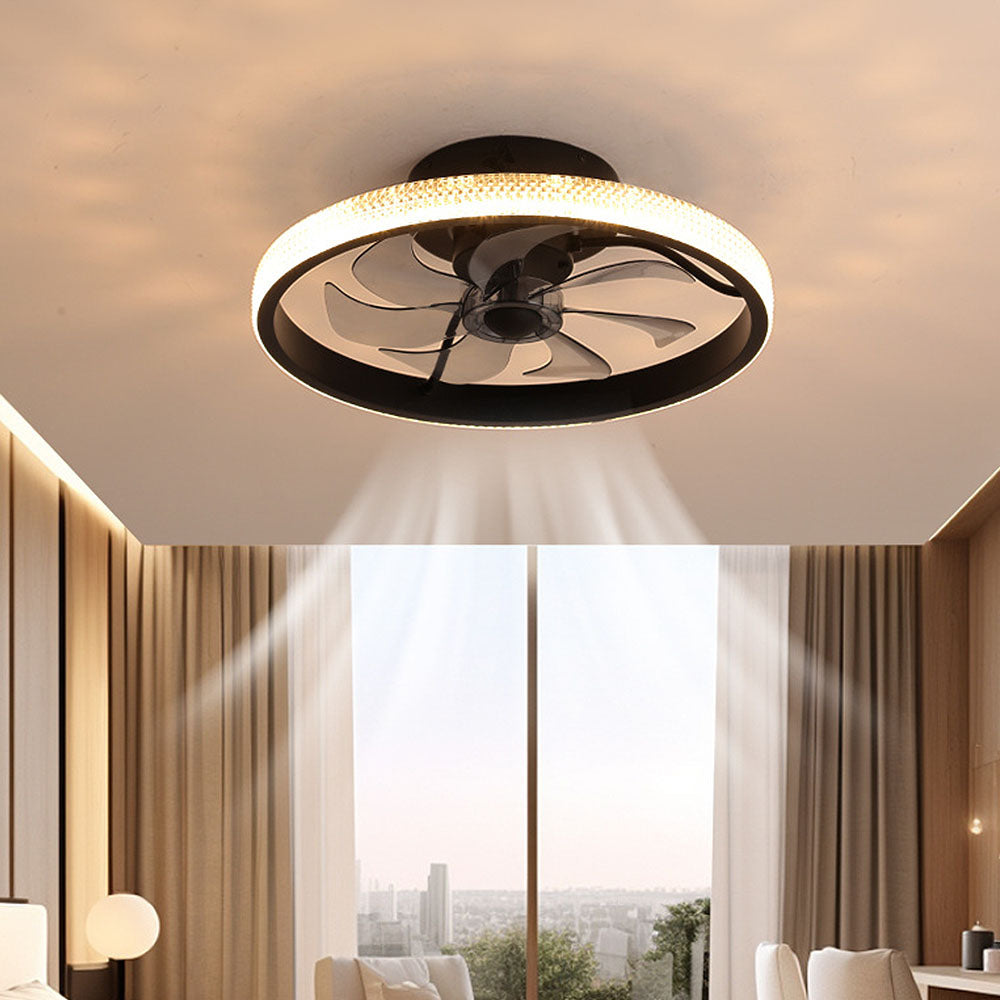 Modern Dimmable LED Ceiling Fan with Integrated Light – Stylish and Energy-Efficient Home Cooling Solution