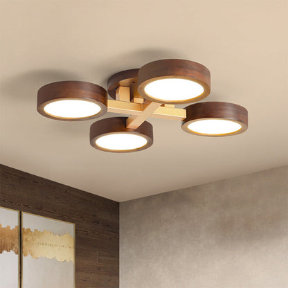 LED Ceiling Light with Wood Modern Design