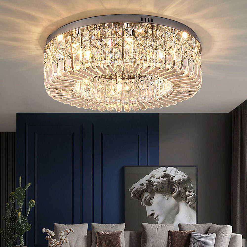 Contemporary Crystal Flush Ceiling Lights for Stylish Bedrooms and Elegant Home Décor Solutions