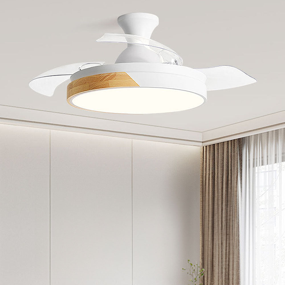 Acrylic Remote-Controlled LED Ceiling Fan with Light – Stylish and Energy-Efficient Home Lighting Solution