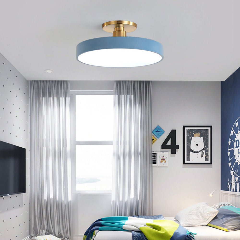 Remote-Controlled Circular LED Dimmable Ceiling Lights for Bedroom - Modern Lighting Solution for Ambiance and Style