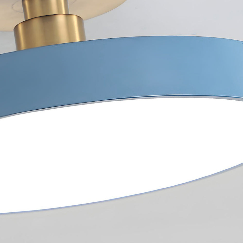 Modern Circular LED Semi Flush Mount Ceiling Light Fixture for Stylish Home Illumination and Energy Efficiency