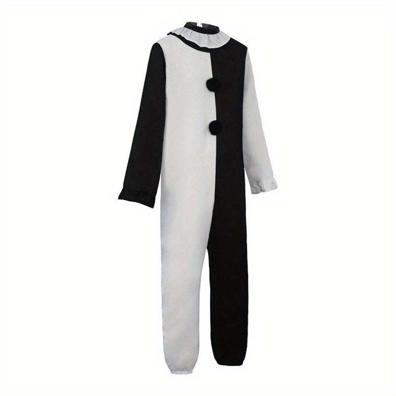 Mono de disfraz clásico unisex de manga larga para Halloween | Pompones
